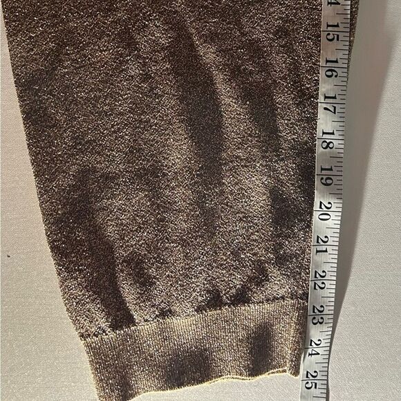 J. Crew Gold Shimmer Lurex® wrap sweater-jumpsuit Size Medium MSRP 198.00 - Picture 7 of 12